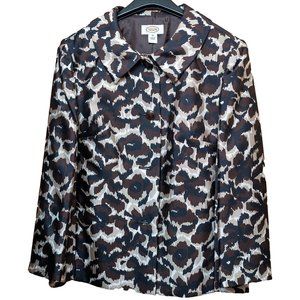 Women's Animal Print Button Shirt Size 10